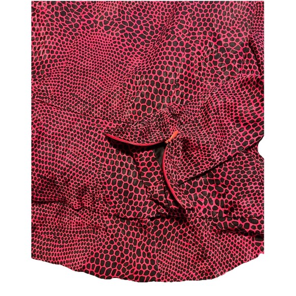 Vtg Carolina Herrera Neiman Marcus Silk Peplum Dress Size 6 Burgundy Black - Picture 6 of 6